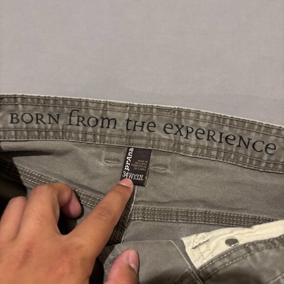 Prana Broson Pants 34x32 34x30 Gray Straight Leg High Rise Outdoor Hiking Rugged - Picture 3 of 9